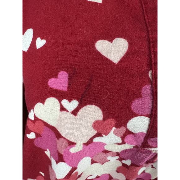 Nick & Nora Hearts Flannel Cotton Nightgown Love Valentine Red Pink XXL *Flawed - Picture 10 of 16
